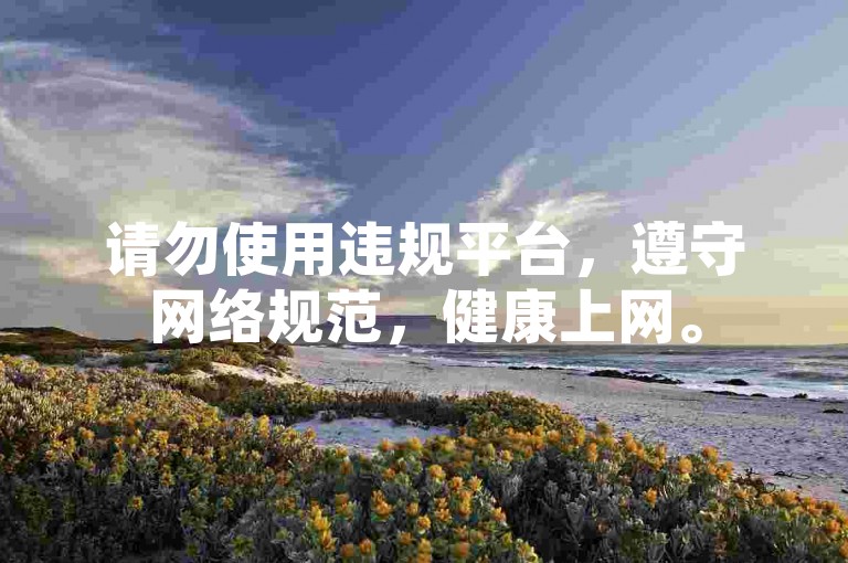 请勿使用违规平台，遵守网络规范，健康上网。