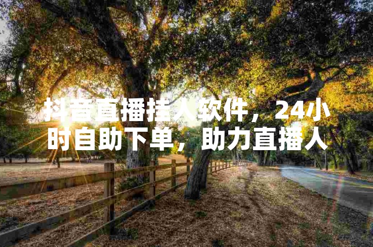抖音直播挂人软件，24小时自助下单，助力直播人气。