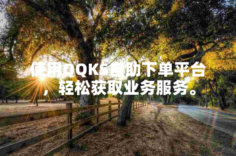 使用QQKS自助下单平台，轻松获取业务服务。