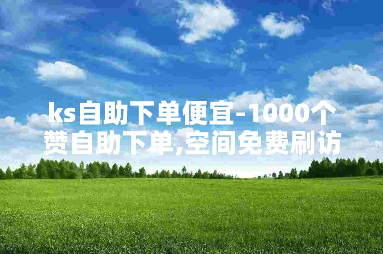 ks自助下单便宜-1000个赞自助下单,空间免费刷访客量网站
