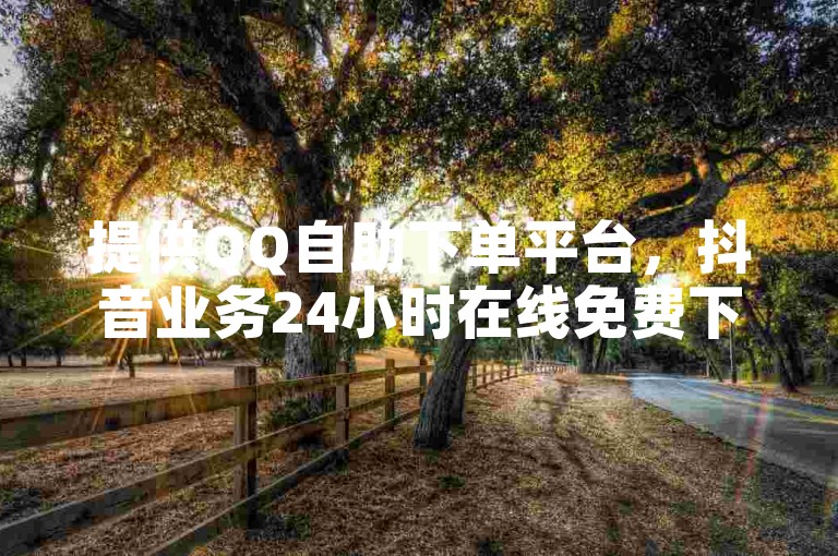 提供QQ自助下单平台，抖音业务24小时在线免费下单。